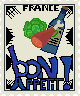 Bon appetit Post stamp  icon/pixelart