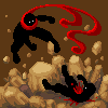The Boy with the Blood Soaked Scarf Defeats the Stone Boy