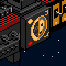 AM research spaceship icon/pixelart
