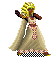 Girl in animation icon/pixelart