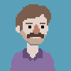 Bad ass dad icon/pixelart