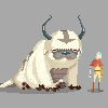 Aang and Appa icon/pixelart