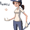 Baseball Player Girl icon/pixelart