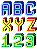 Blocky little font icon/pixelart