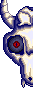 Cat Skull WID Horns On It. icon/pixelart