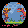 Cave Girl Mockup  icon/pixelart