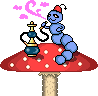 Smokin' Caterpillar  icon/pixelart