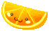 Cute-fruit : Orange icon/pixelart