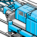 Railroad crane icon/pixelart