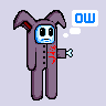 Bunny thinks to himself ow  icon/pixelart