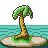 Desert Island  icon/pixelart