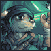 Ferret Space Pirate icon/pixelart