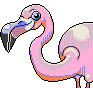 Flamingo icon/pixelart