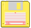 Yellow Floppy Disk icon/pixelart