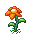 Red Isometric Flower