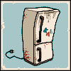 The good old fridge. icon/pixelart