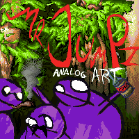 Mr Oizo - Analog Worms Attack albumcover -> Mr Jumpz Analog Pixelartcover