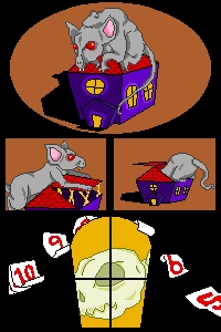 Simon and his too small house.