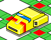 Futuristic car animated floating