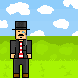 Gentleman in the park  icon/pixelart