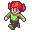 girl walk icon/pixelart