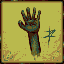 zombie cut hand icon/pixelart