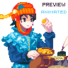 A Tax Collector & A Dragon icon/pixelart