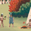 Indian Fighting Stage  icon/pixelart