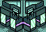 Symmetric Isometric Spiffy Spaceship icon/pixelart