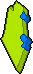 Israel map icon/pixelart