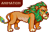 Juno the Lion/Peacock hybrid  icon/pixelart
