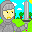 Kight on the plains  icon/pixelart