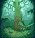 Jungle scene  icon/pixelart