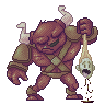 Minotaur and friend icon/pixelart