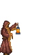 Medieval monk icon/pixelart