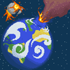 Meteorite icon/pixelart