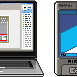 The notebook and the PDA  icon/pixelart