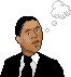 Barrack Obama (thinking ?) icon/pixelart