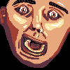 The scared man icon/pixelart