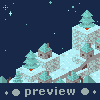 Winter village icon/pixelart