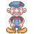 Dancing farmer icon/pixelart