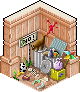 The cat and the fly icon/pixelart