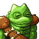 green toad warrior icon/pixelart