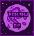 Planet Purple in space.  icon/pixelart