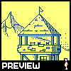 Platform text adventure mockup icon/pixelart