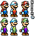 Mario and Luigi (with powers)