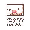 Dwaeji T'okki (pig-rabbit) icon/pixelart