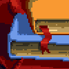 still life with skull icon/pixelart