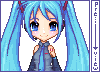 Vocaloid Miku Hitsune icon/pixelart