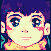 Purple hair kid icon/pixelart